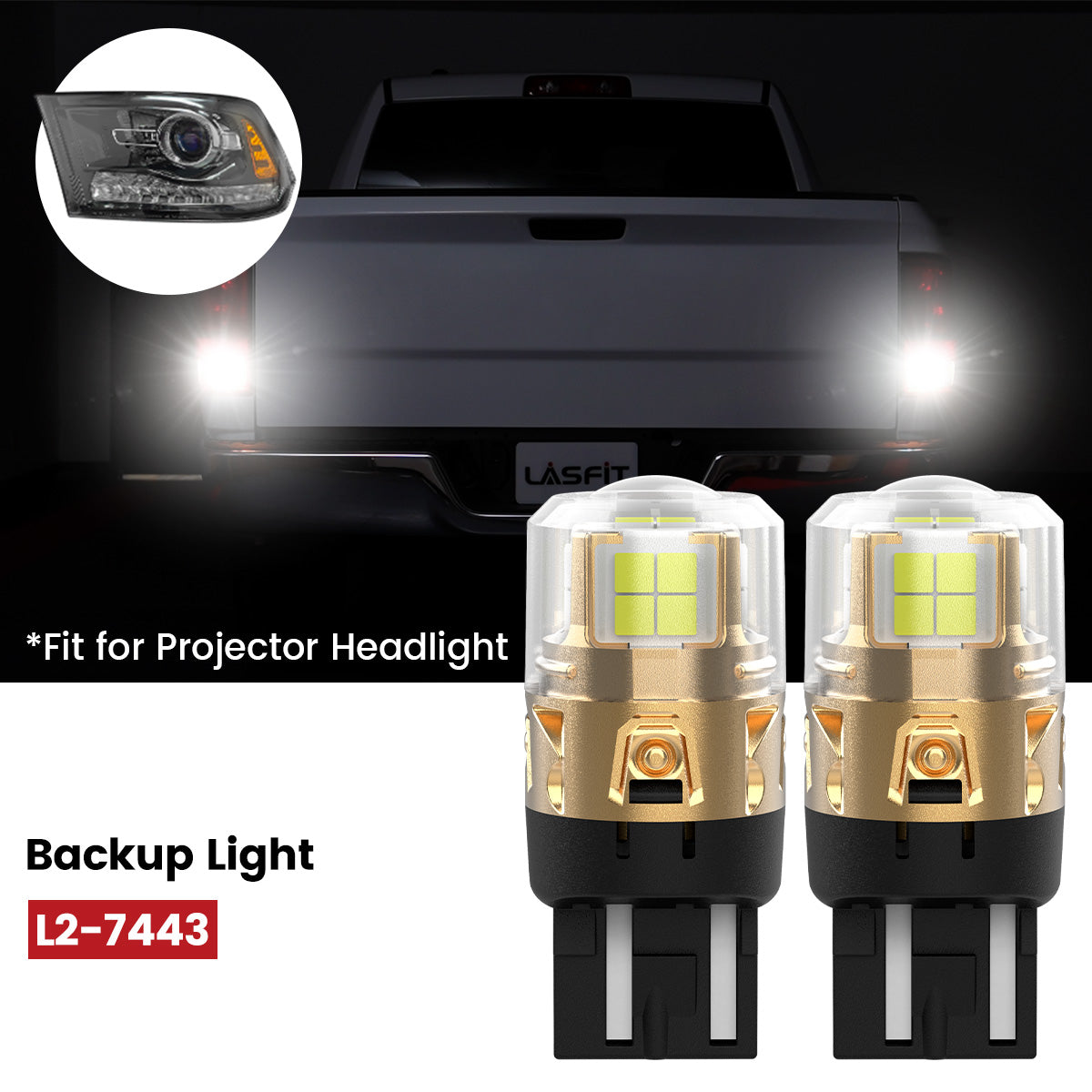 7443 led bulbs for 2019-2024 ram 1500 classic with projector headlamp