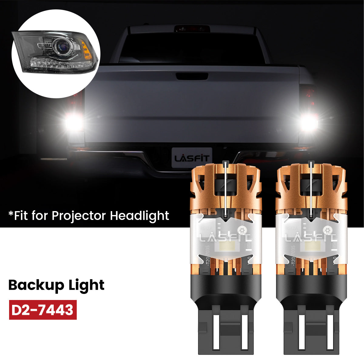 7443 led bulbs for 2019-2024 ram 1500 classic with projector headlamp