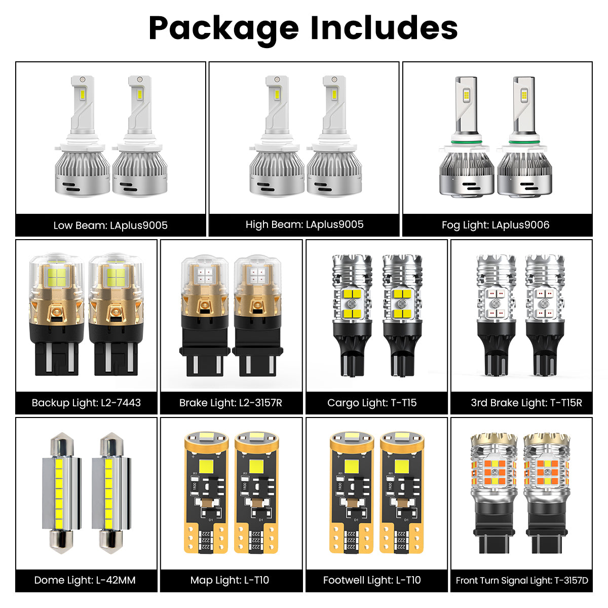 combo package led bulbs fit for 2019-2024 Ram 1500 Classic with projector headlamp
