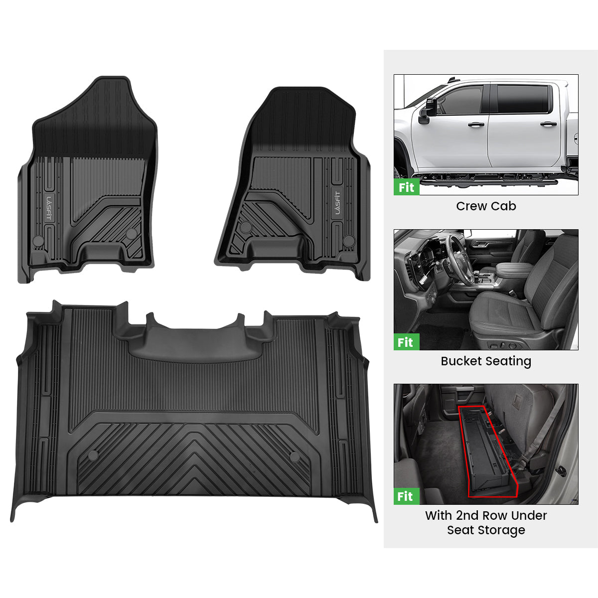 Ram 1500 Floor Mats Crew Cab With Storage Fitment