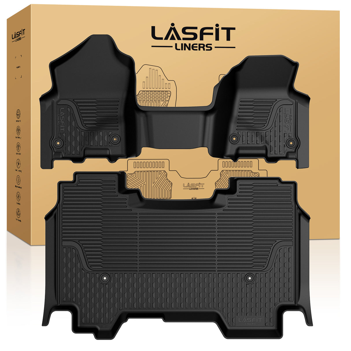 2019-2024 Ram 1500 Floor Mats Crew Cab Without Storage Fit Bench Seat