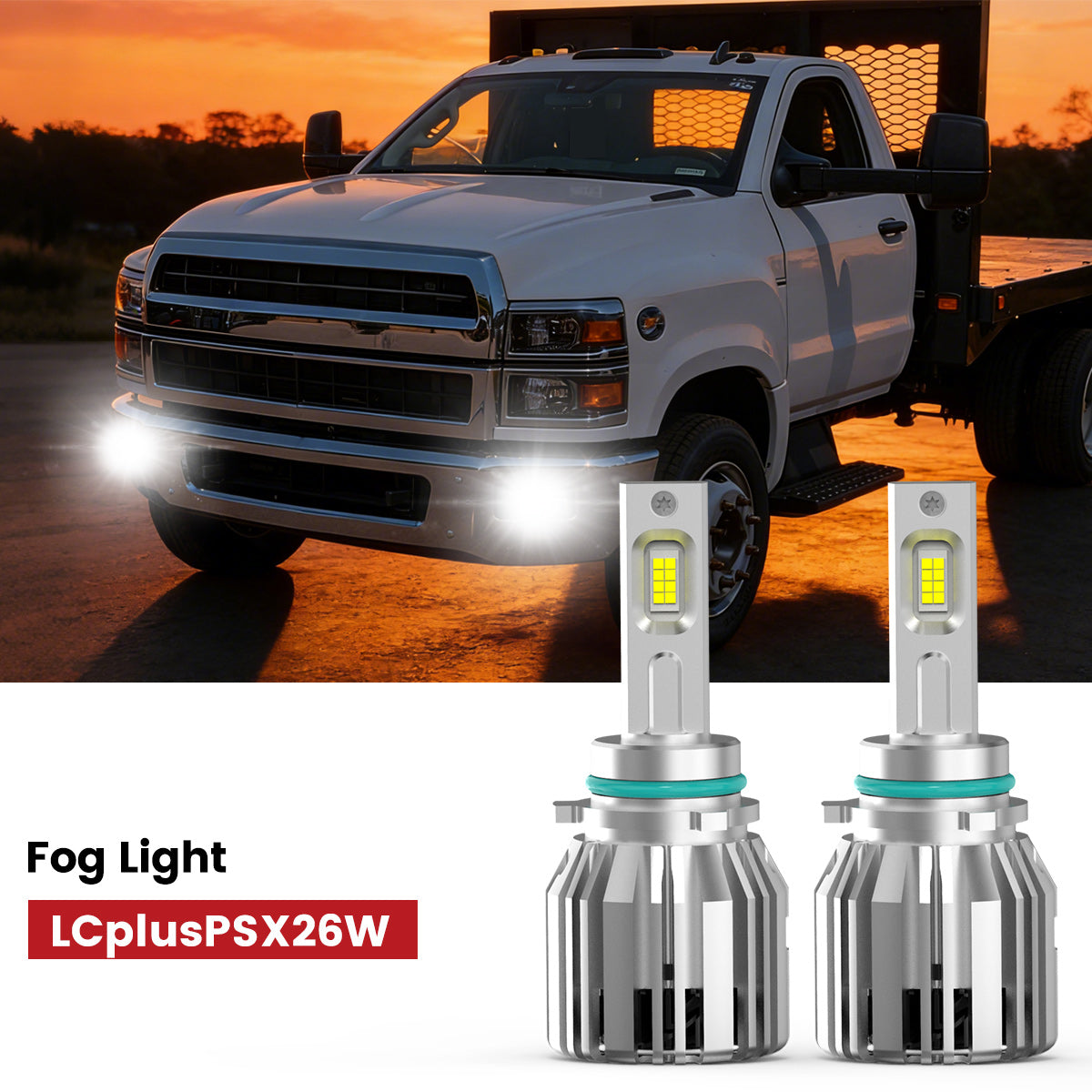 Lasfit 5202 led fog light fit for 2019-2025 Chevrolet Silverado 4500 5500 6500