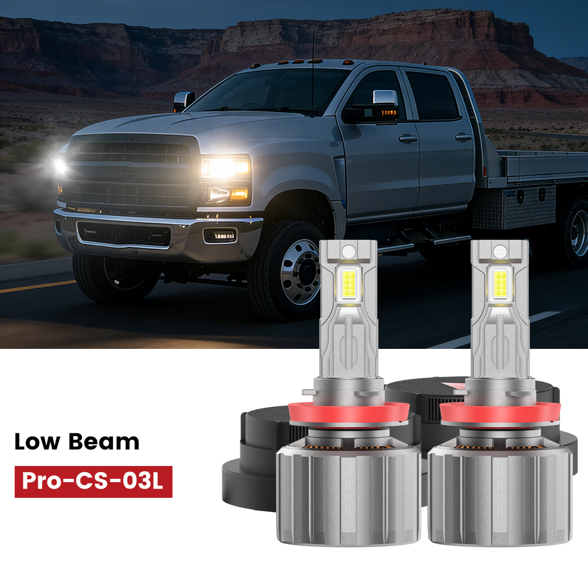 Lasfit H11 led low beam fit for 2019-2025 Chevrolet Silverado 4500HD 5500HD 6500HD