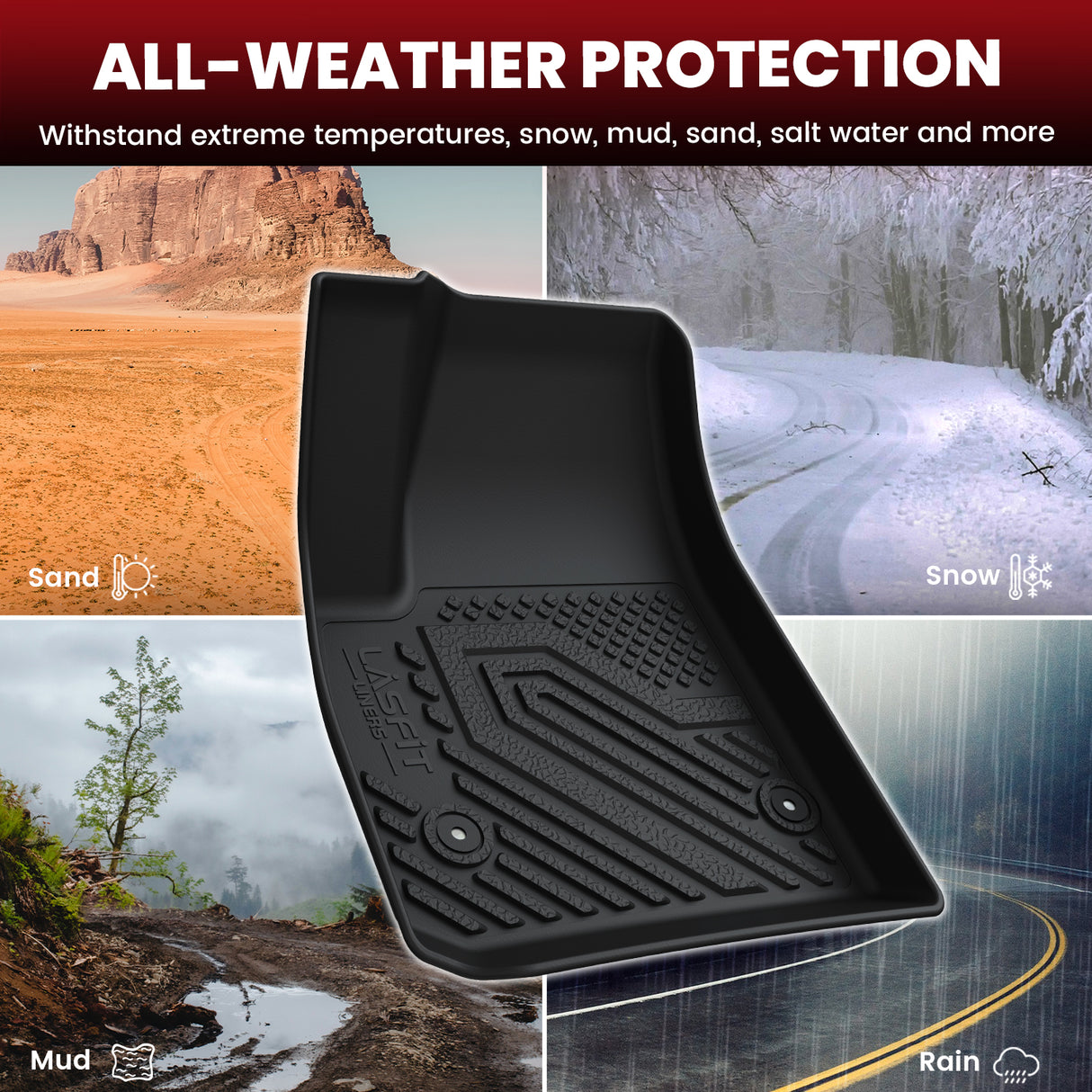 Fit for 2019-2025 Chevrolet Blazer Floor Mats & Cargo Mat, Fit Gasoline Only & Without Optional Cargo Management System