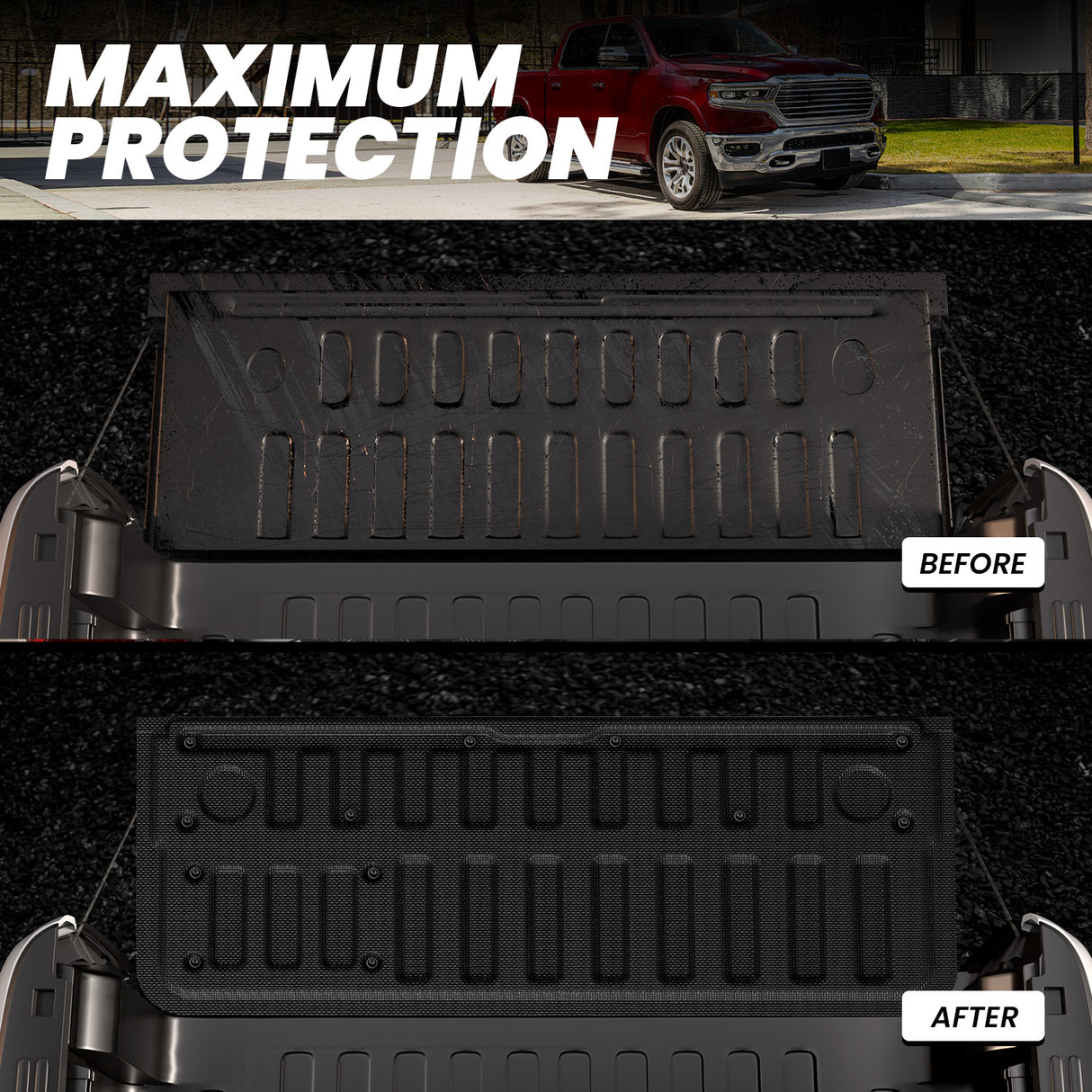 2019-2025 RAM 1500 Truck Tailgate Mat Contrast