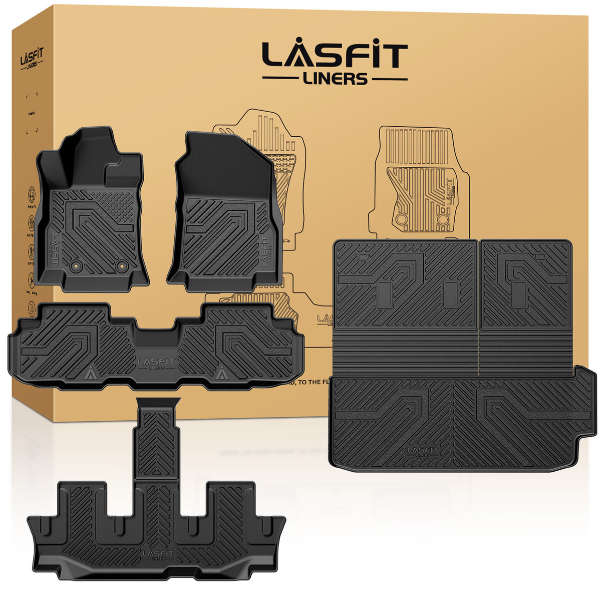 Fit for 2019-2026 Subaru Ascent Floor Mats & Cargo Mat with Seatback Protector