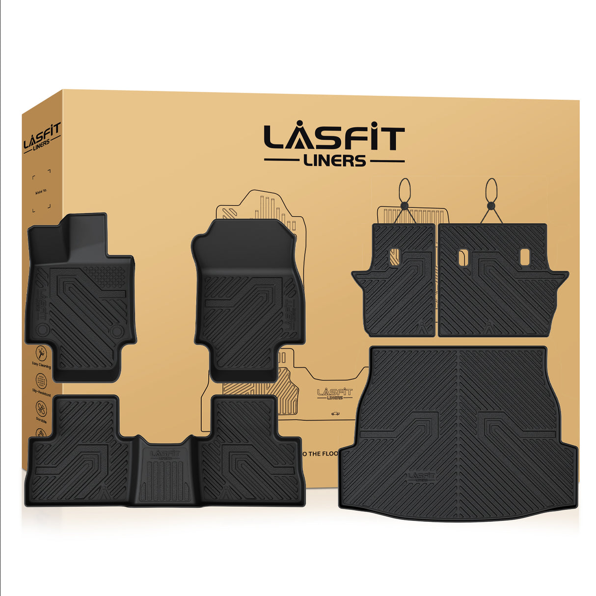 Fit for 2019-2025 Toyota RAV4 All-weather TPE Floor Mats & Cargo Mat