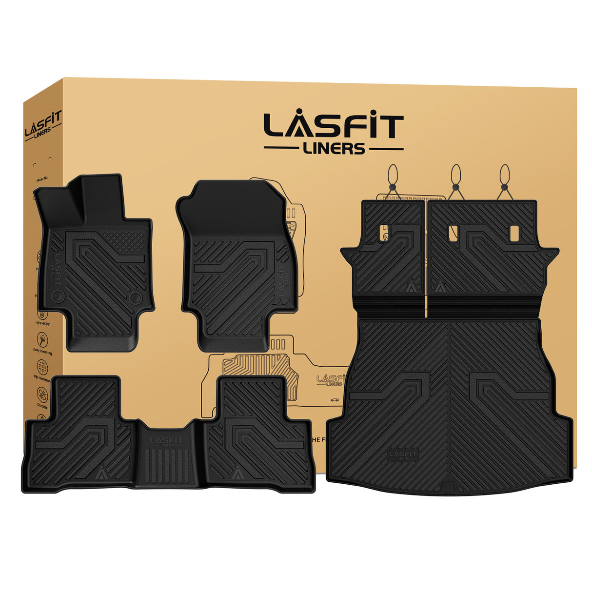 Fit for 2019-2025 Toyota RAV4 All-weather TPE Floor Mats & Cargo Mat