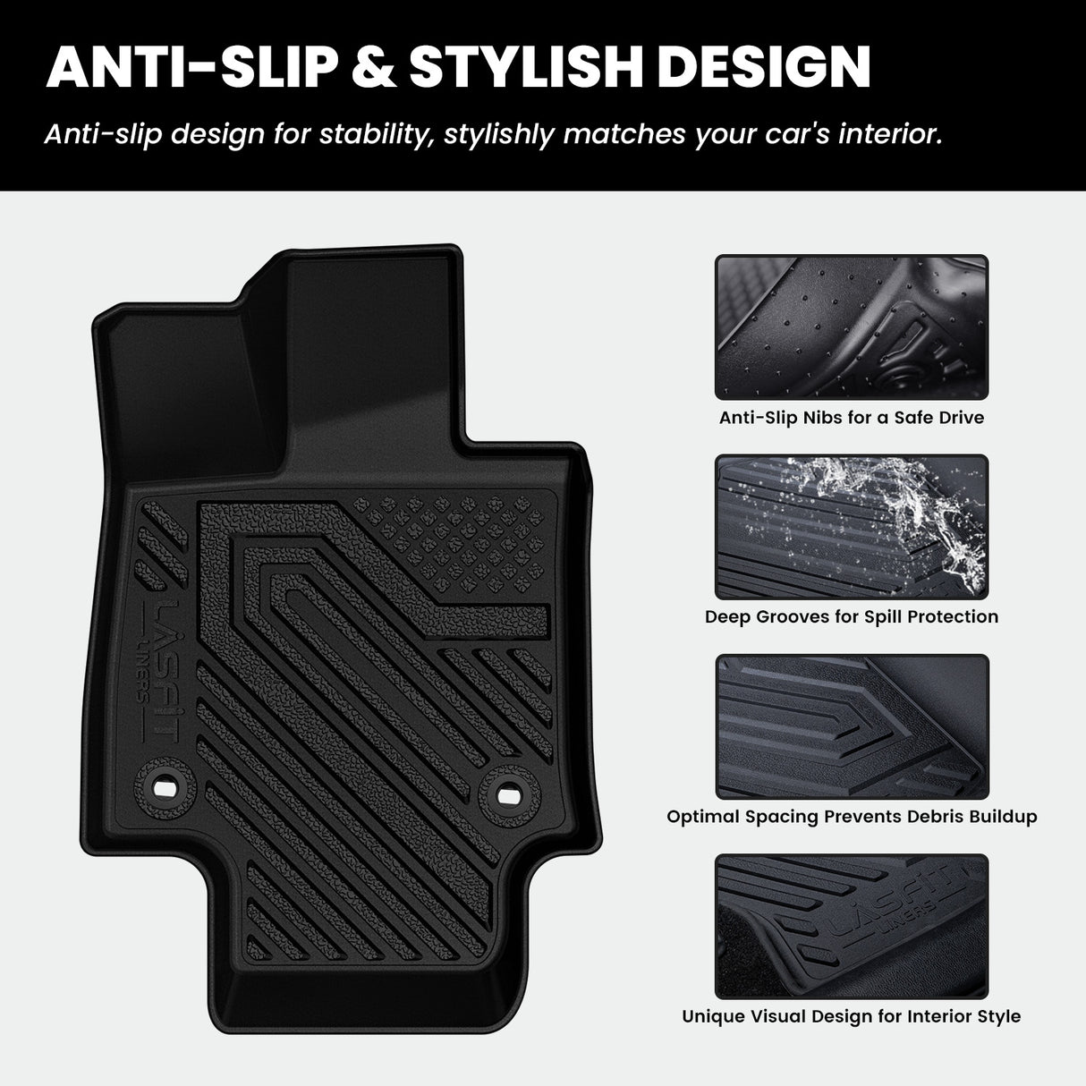 Fit for 2019-2025 Toyota RAV4 All-weather TPE Floor Mats & Cargo Mat