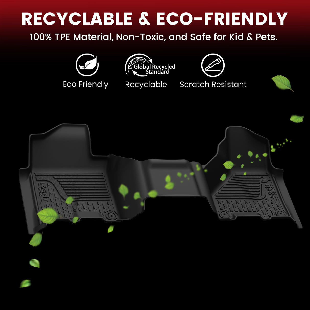 2019-2026 Ram 2500 3500 Mega Cab Floor Mats TPE Material