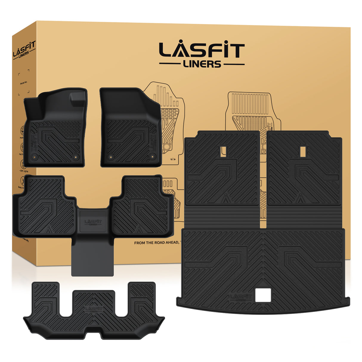 Fit for 2019 Volkswagen Atlas Floor Mats & Cargo Mat & Seatback Mat