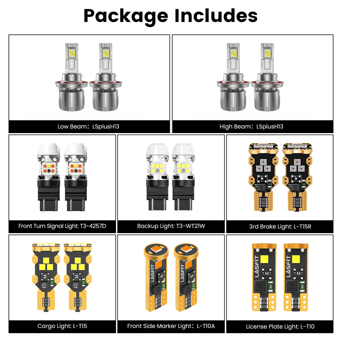Lasfit combo package led bulbs for 2020-2022 Ford F250 F350 XL STX
