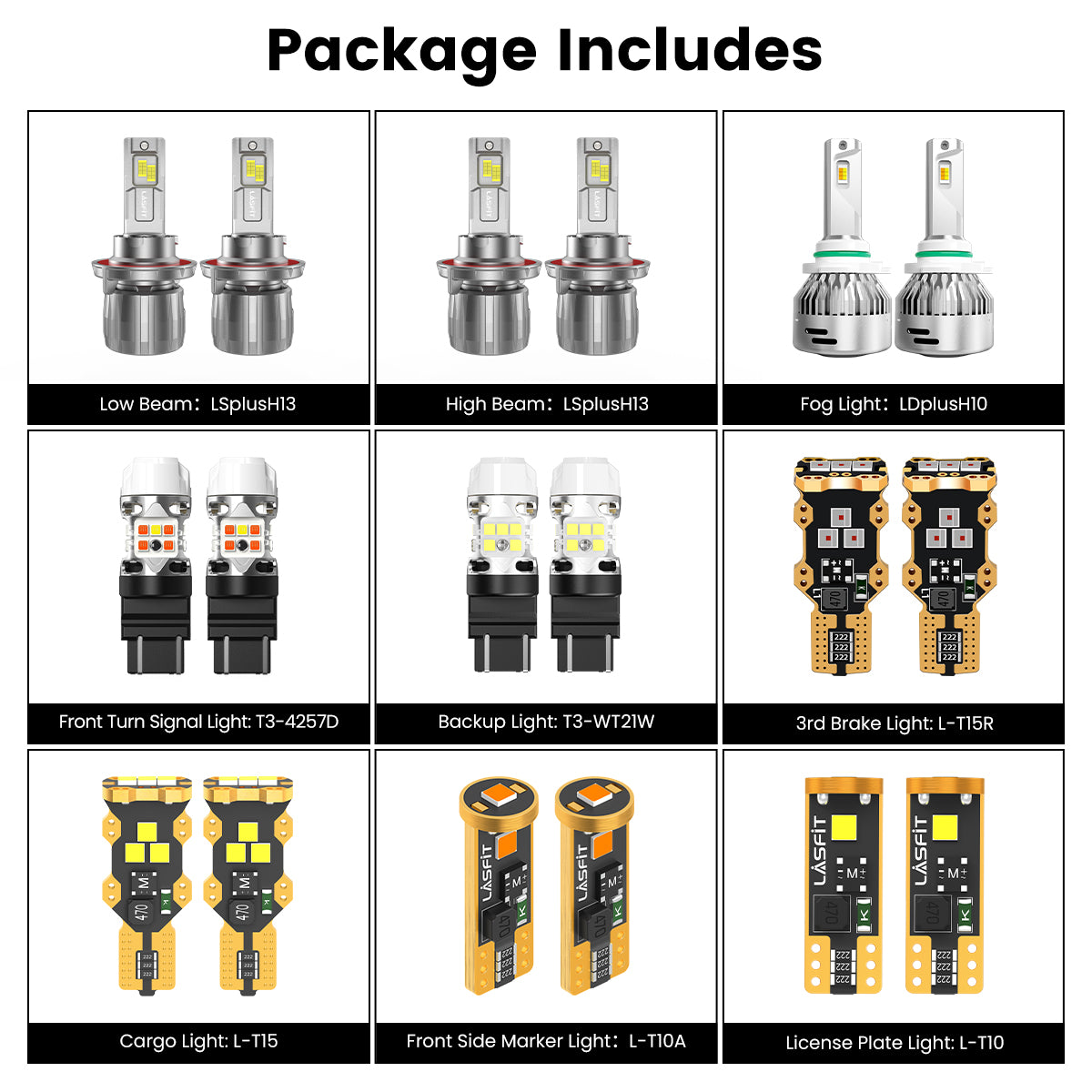 Lasfit combo package led bulbs for 2020-2022 Ford F250 F350 XLT