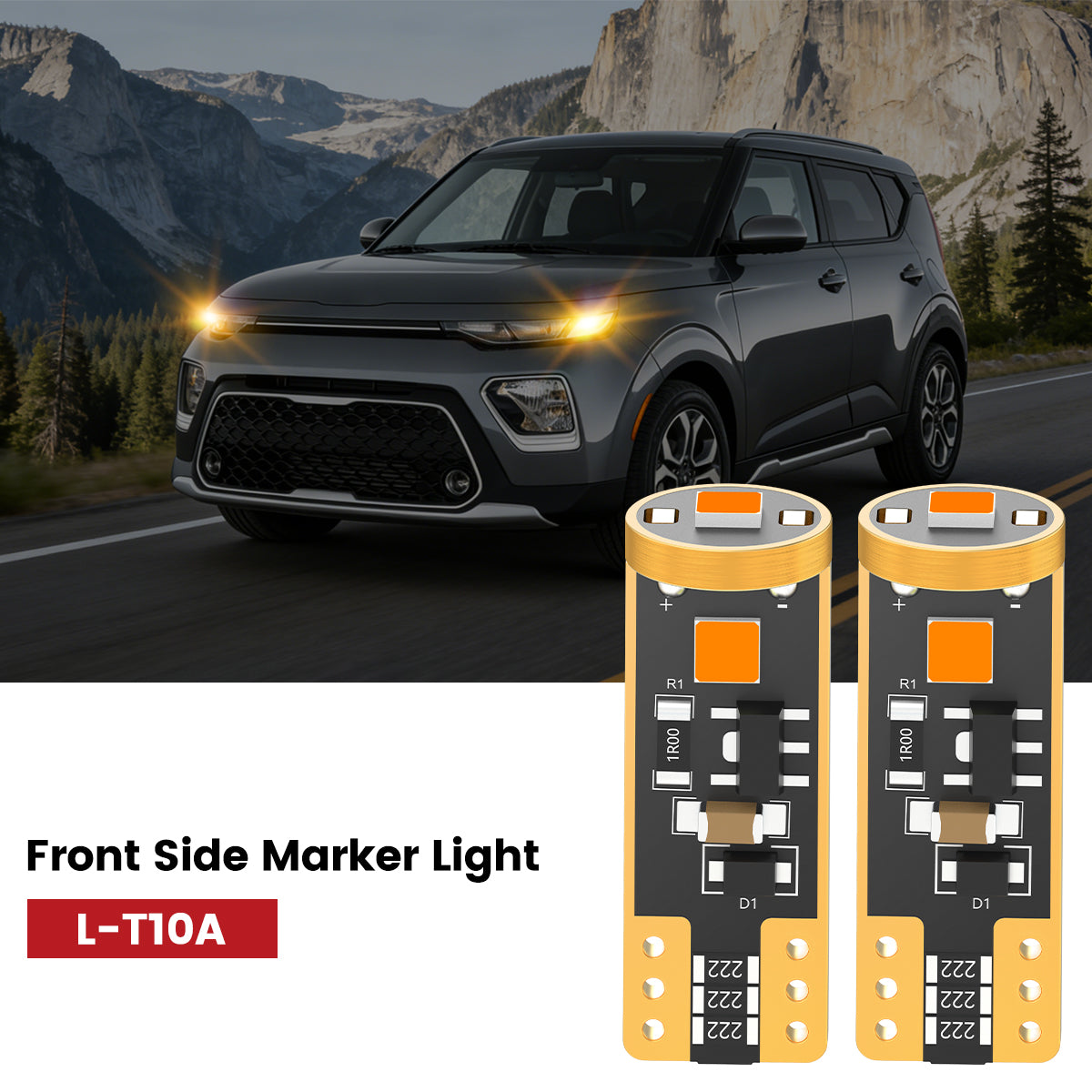 Lasfit 168 led front side marker lights fit for 2020-2022 Kia Soul