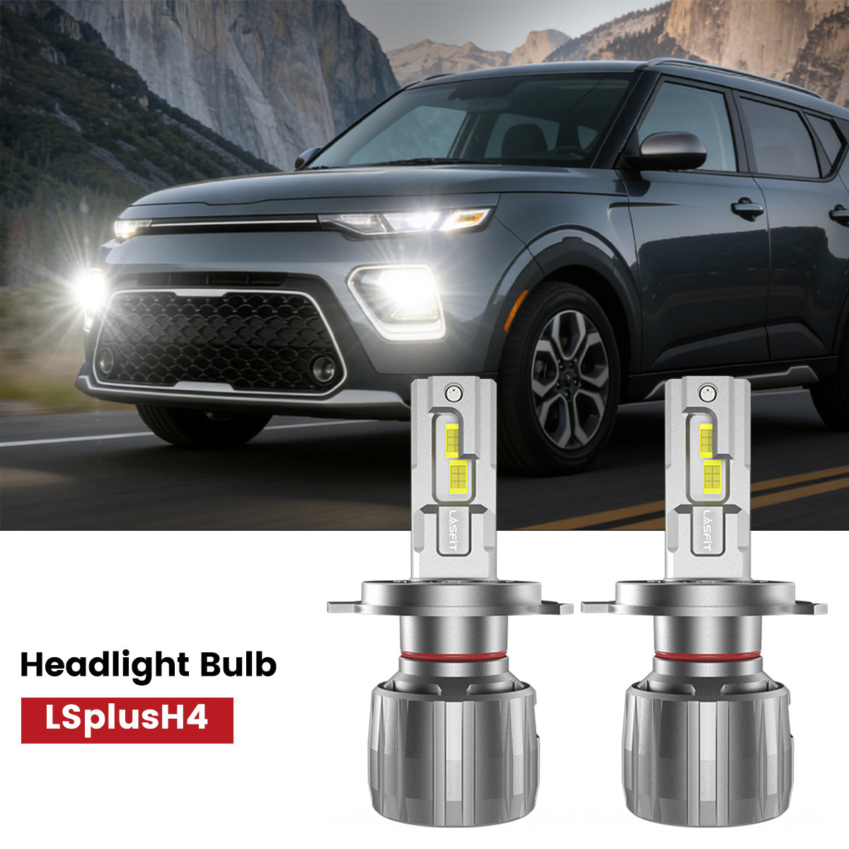 Lasfit H4 led headlight bulbs fit for 2020-2022 Kia Soul