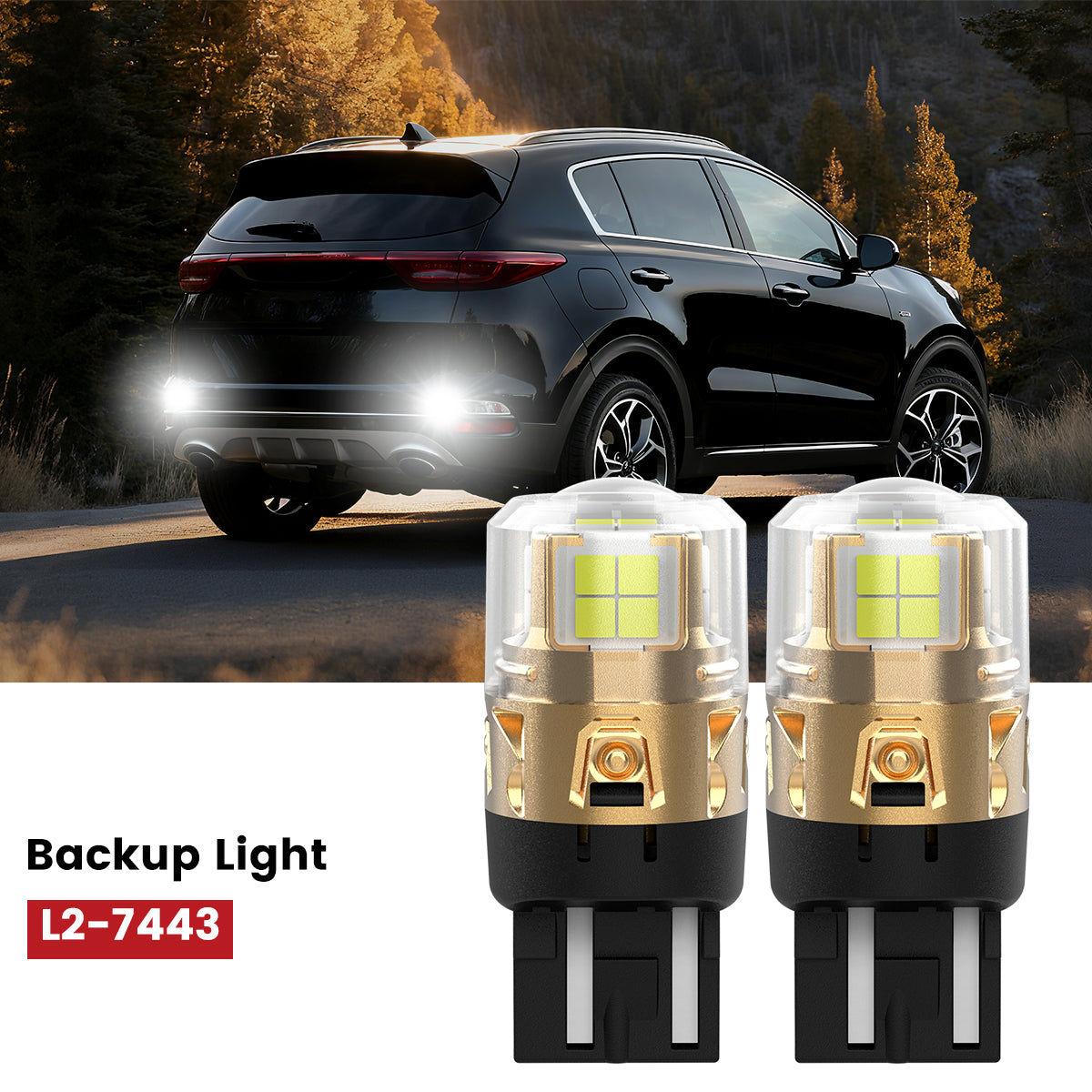 Lasfit 7443 led backup lights fit for 2020-2022 Kia Sportage