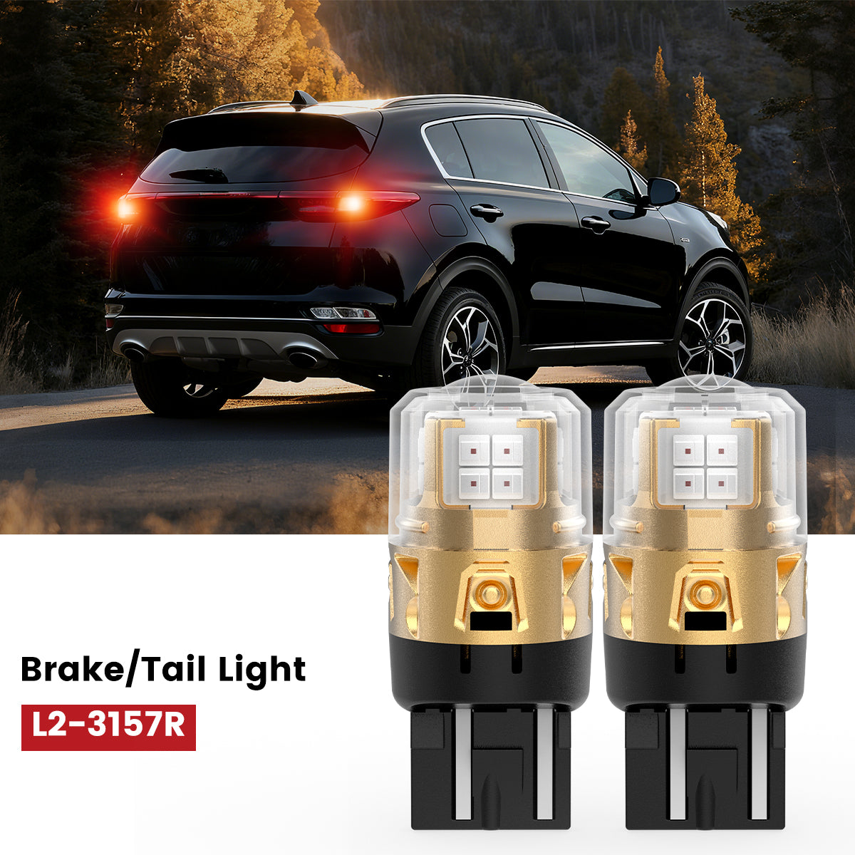 Lasfit 7443 led brake tail lights fit for 2020-2022 Kia Sportage