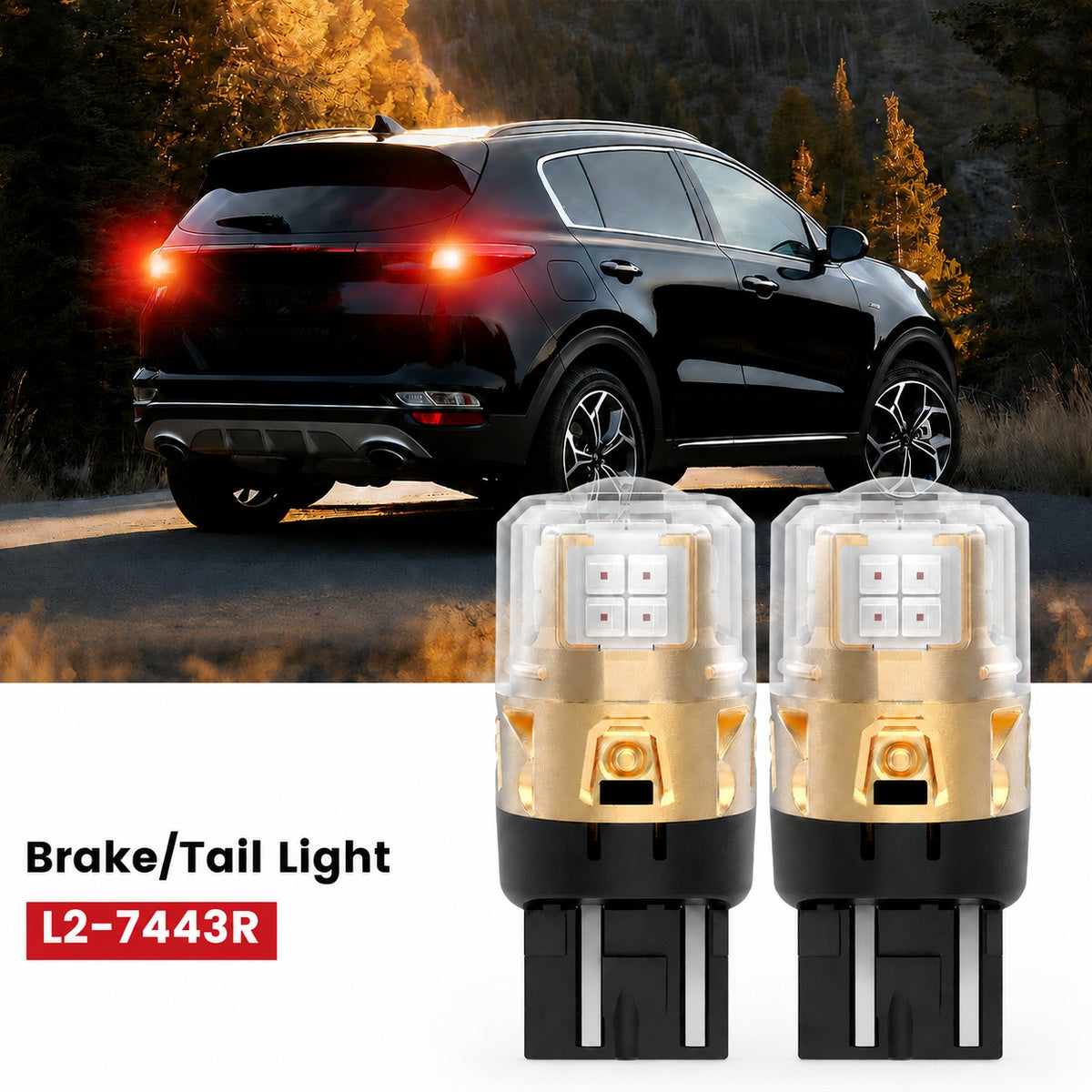 Lasfit 7443 led brake tail lights fit for 2020-2022 Kia Sportage