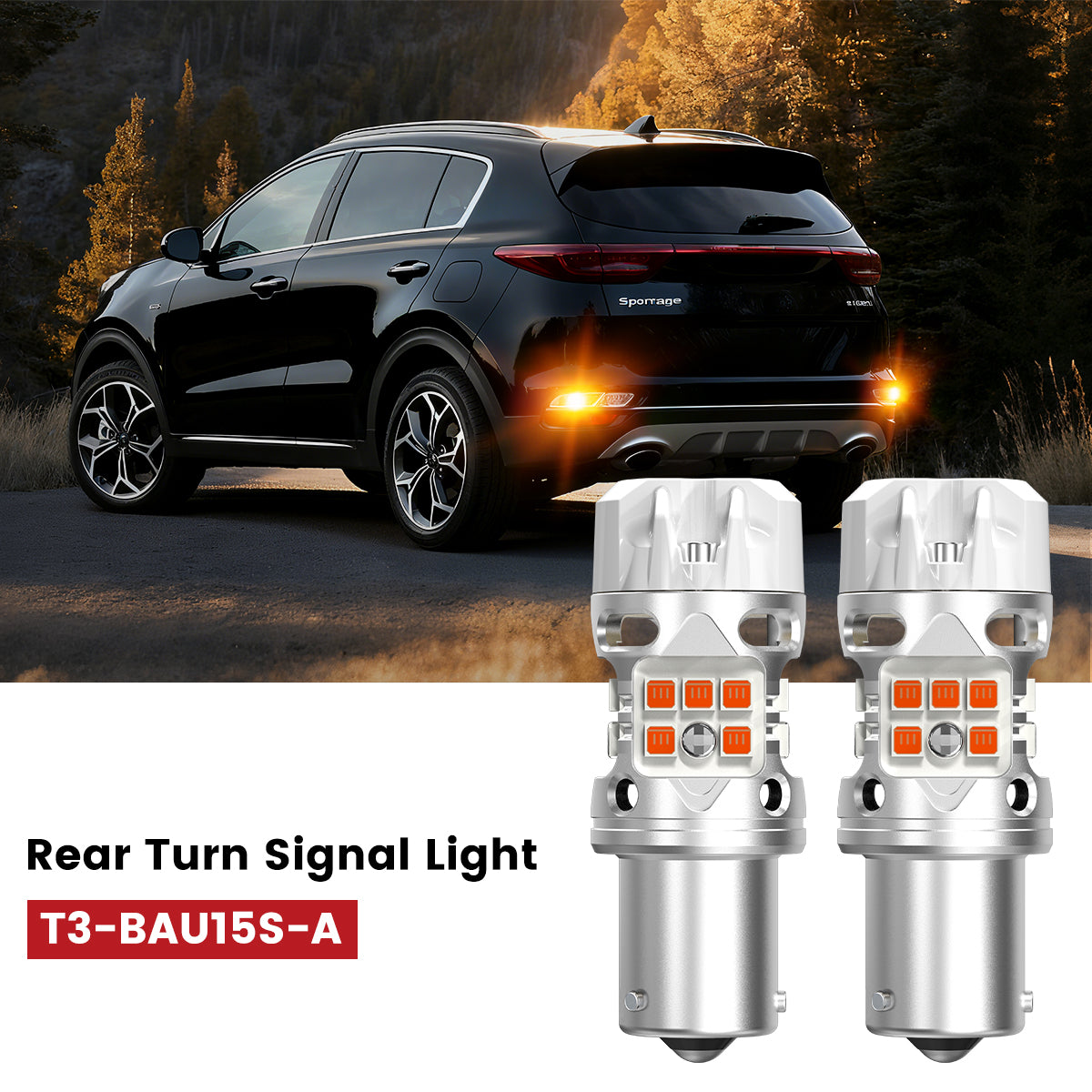 Lasfit py21w led rear turn signal lights fit for 2020-2022 Kia Sportage