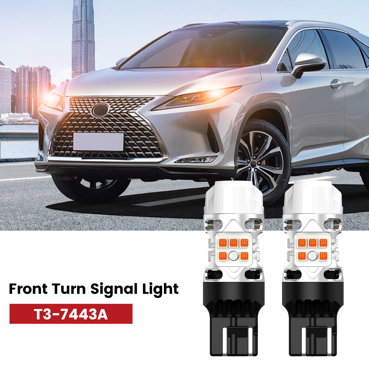 Lasfit 7443 led front turn signal lights fit for 2020-2022 Lexus RX