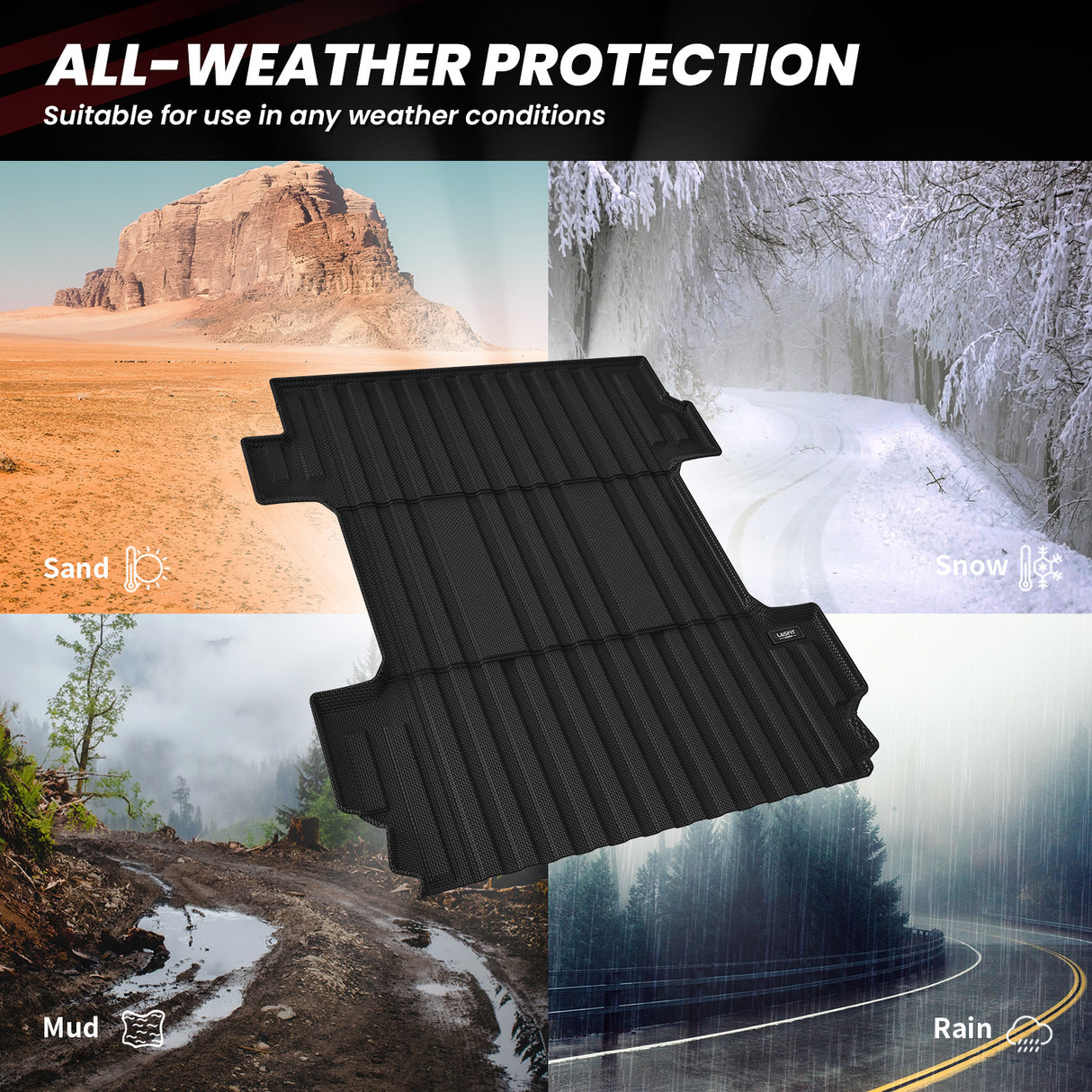 2020-2025 Chevrolet Silverado 2500HD 3500HD Heavy Duty 82.25"(6.8FT) Standard All-weather Bed Mat