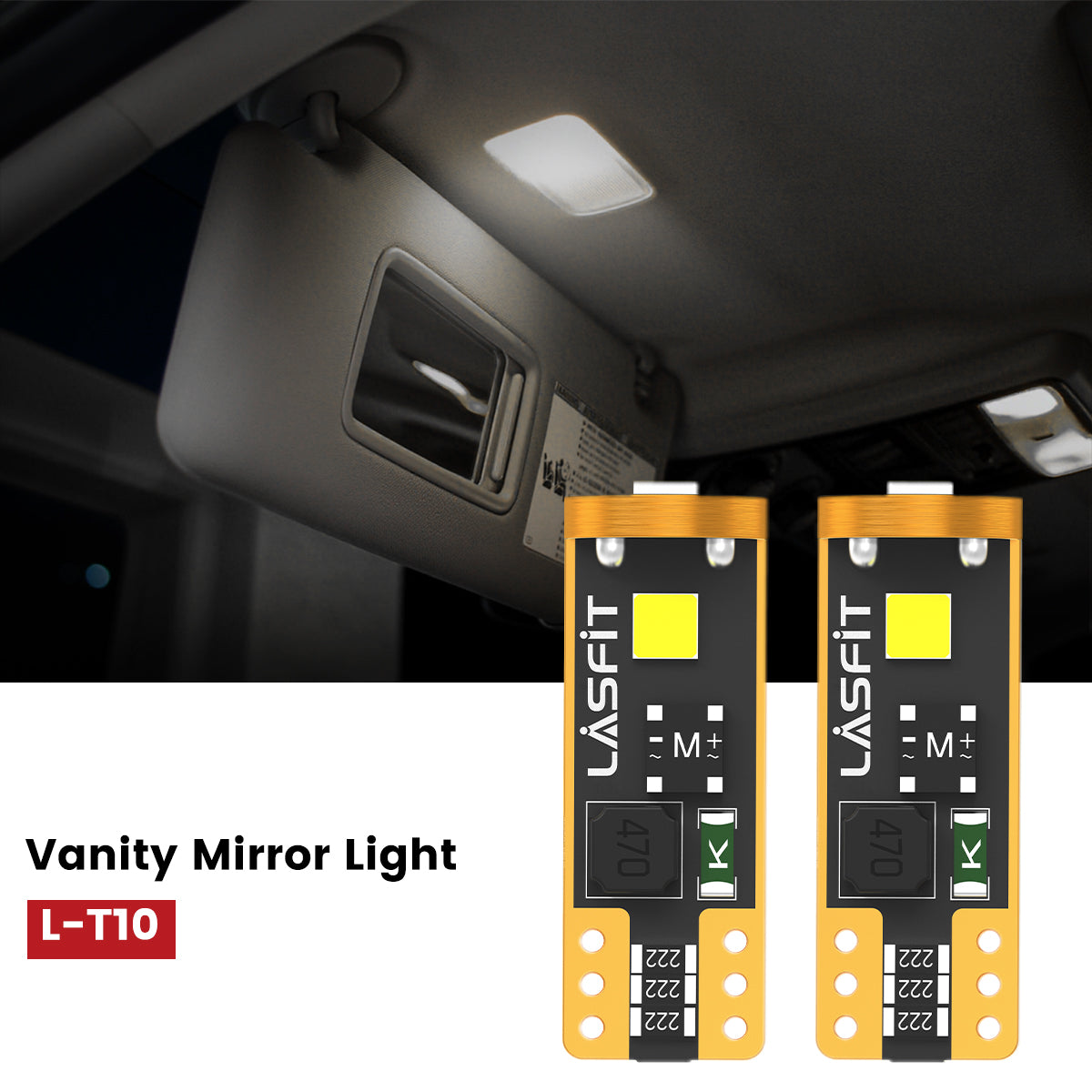 Lasfit 168 led vanity mirror lights fit for 2020-2025 Nissan Sentra