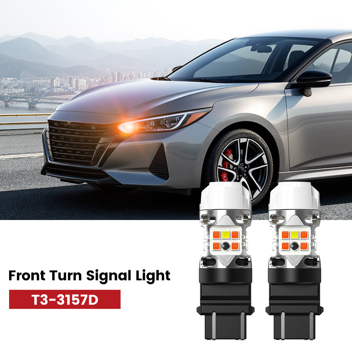 Lasfit 3157 led front turn signal lights fit for 2020-2025 Nissan Sentra