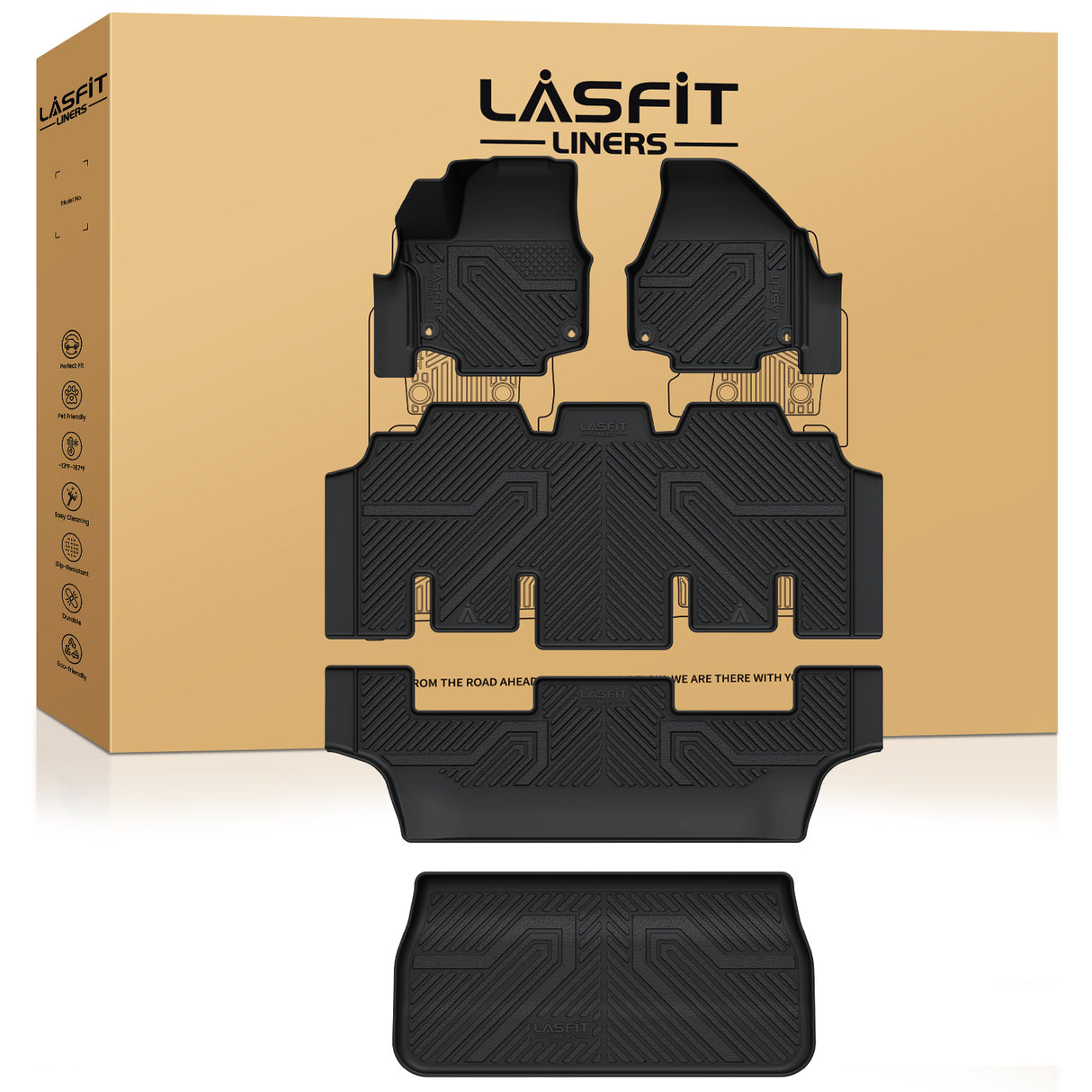 Fit for 2020-2025 Chrysler Voyager Floor Mats & Cargo Mat, Only Fit for Stow N'Go Bucket Seats