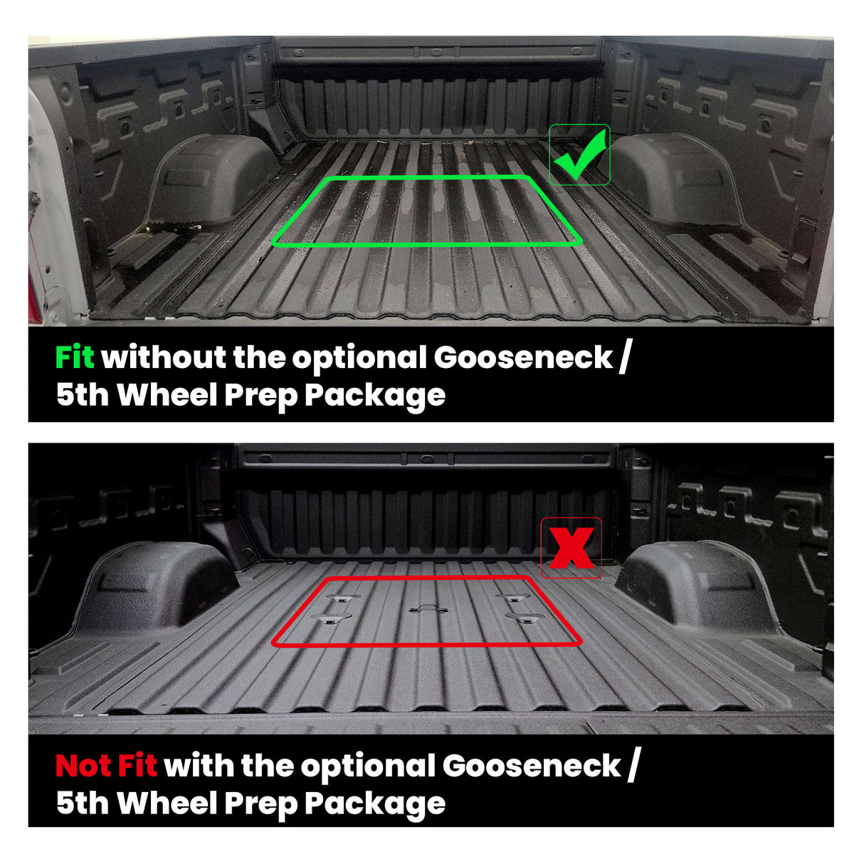 Fit for 2020-2026 GMC Sierra 2500HD 3500HD 6.8FT Bed Mat or Tailgate Mat, Not for 5th Wheel Package