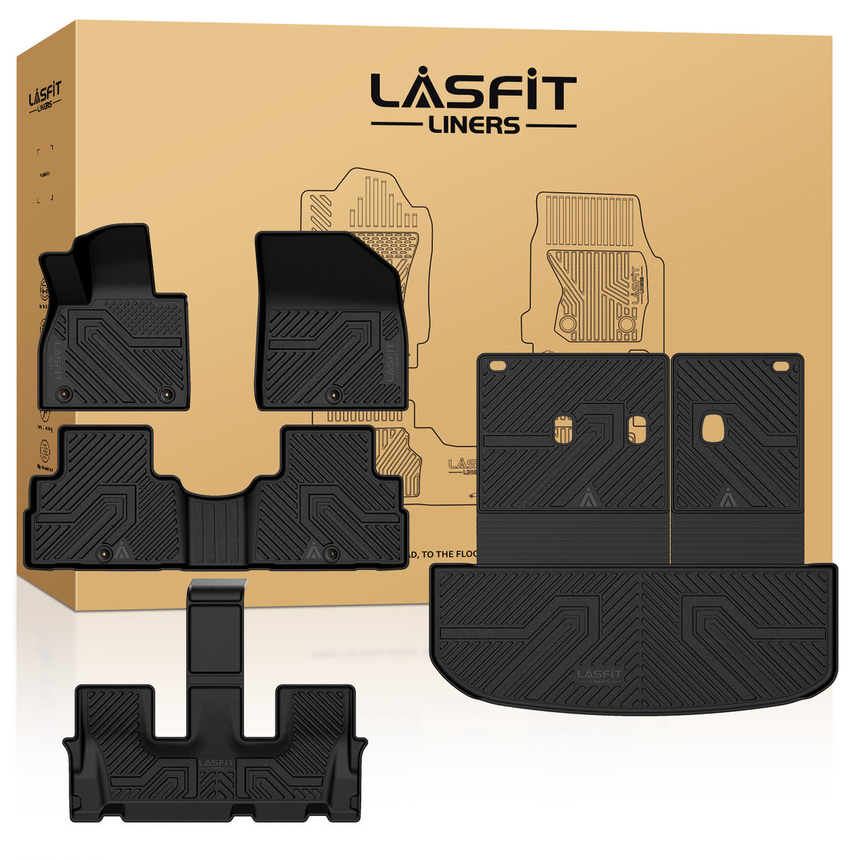 2020-2025 Hyundai Palisade Floor Seatback Cargo Mats 2