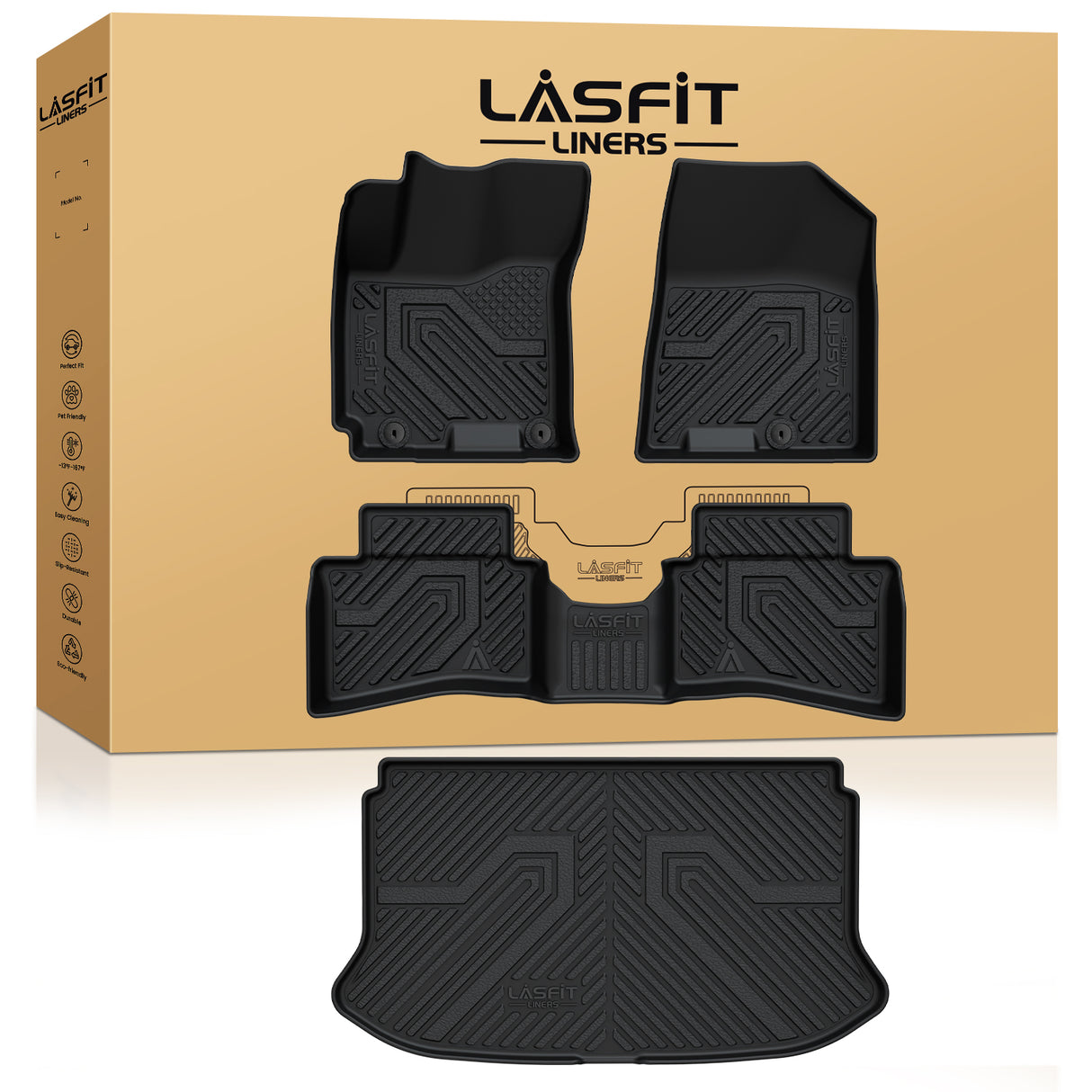 Fit for 2020-2026 Hyundai Venue Floor Mats & Cargo Mat, Fit Upper Cargo Only