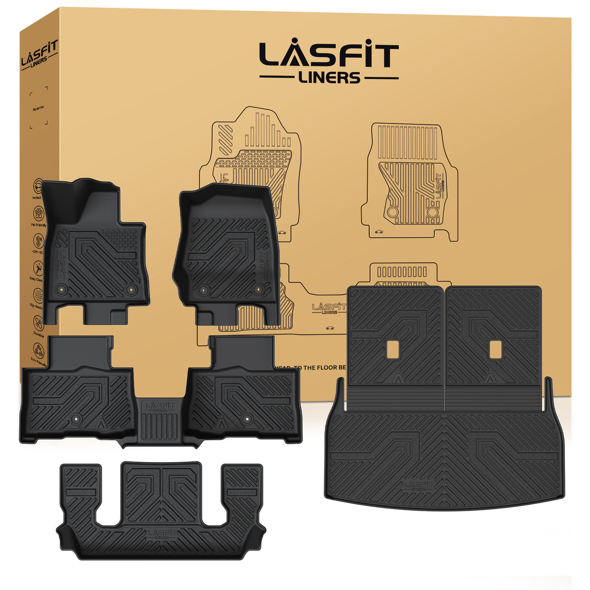 2020-2025 Lincoln Aviator Cargo Seatback Mat Floor Mats