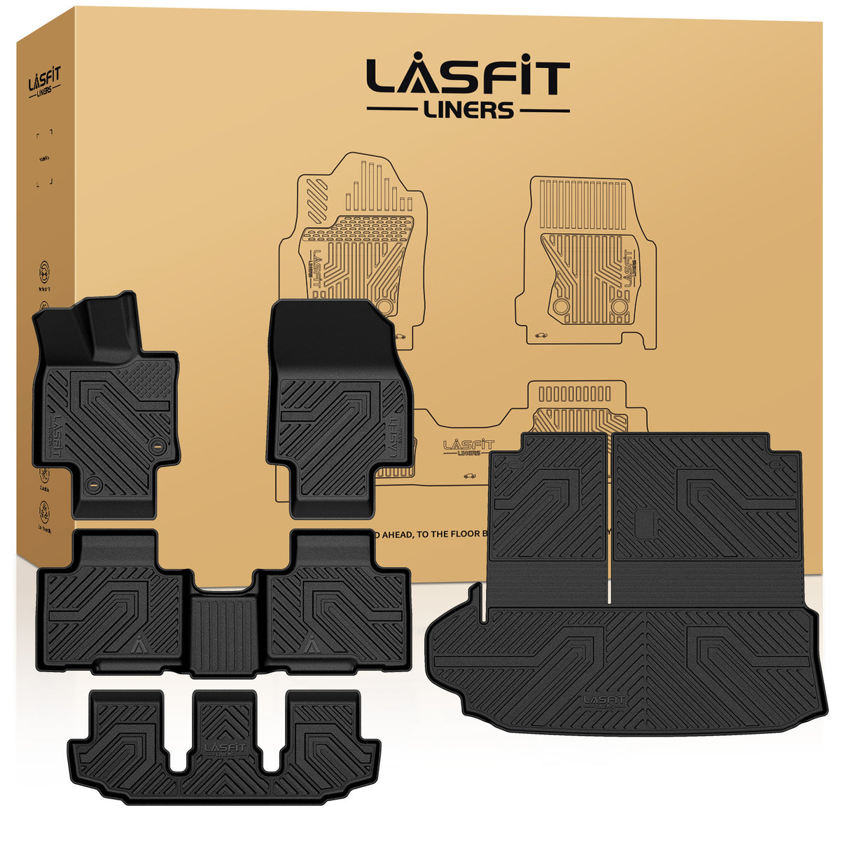 Fit for 2020-2025 Toyota Highlander Hybrid Floor Mats & Seatback & Cargo  Mat, Fit AWD Only