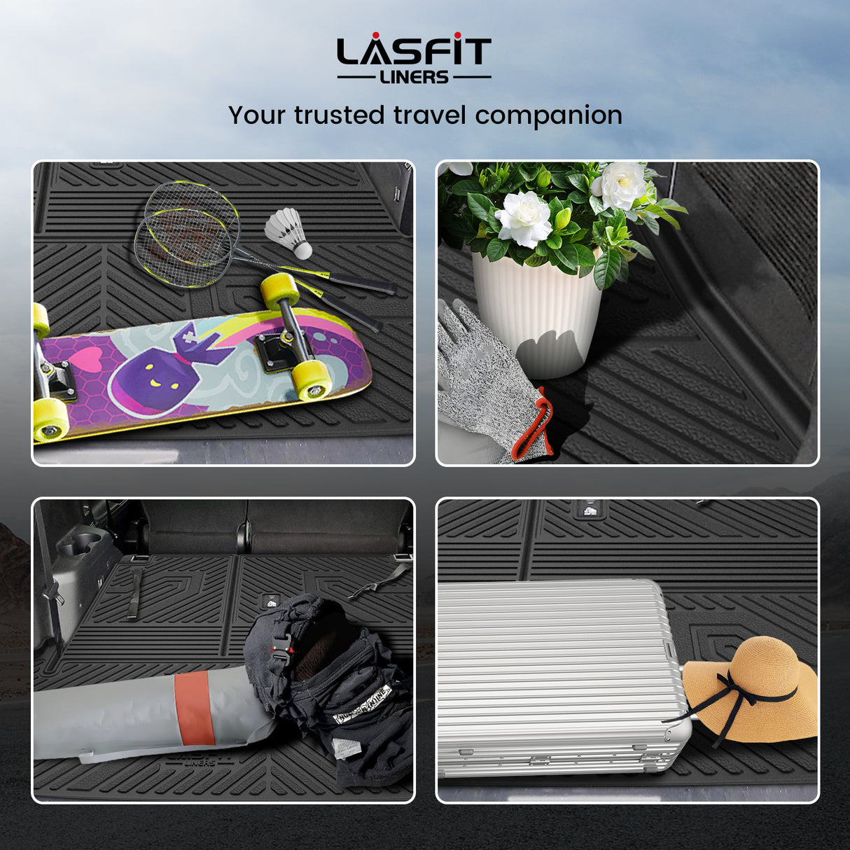 Fit for 2020-2026 Toyota Highlander Hybrid Floor Mats & Seatback & Cargo Mat, Fit AWD Only