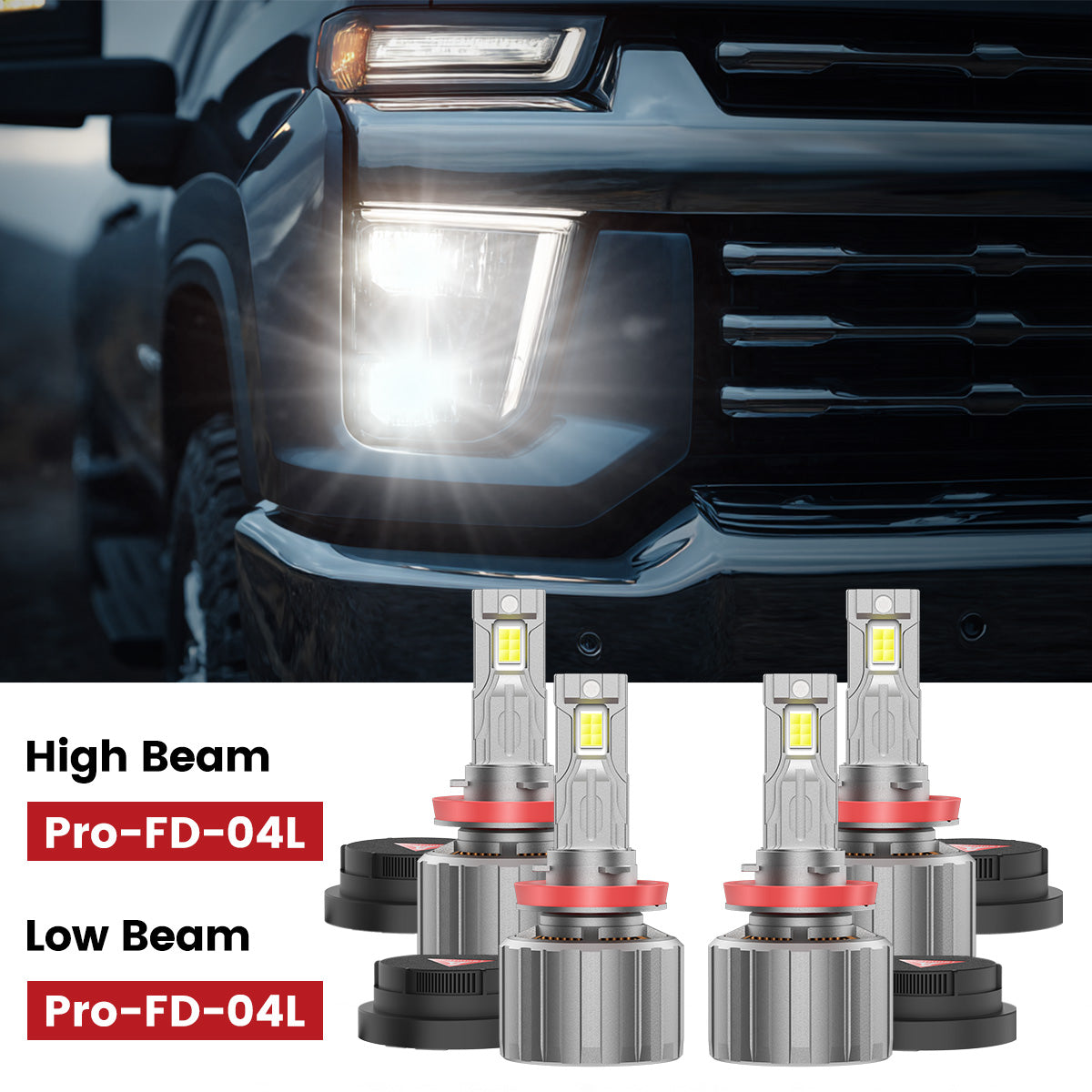 2020-2026 Chevrolet Silverado 2500 3500 headlight bulbs