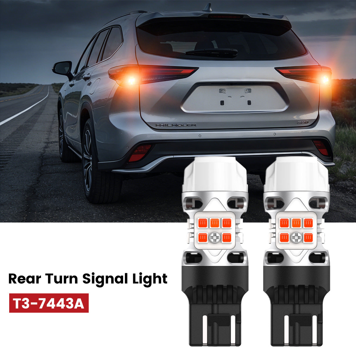 Lasfit 7443 led rear turn signal lights fit for 2020-2026 Toyota Highlander