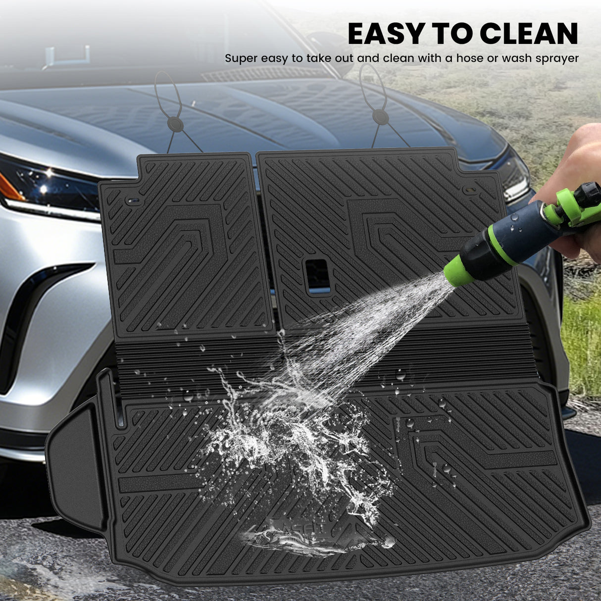Fit for 2020-2026 Toyota Highlander Hybrid Seatback & Cargo Mat Easy to Clean