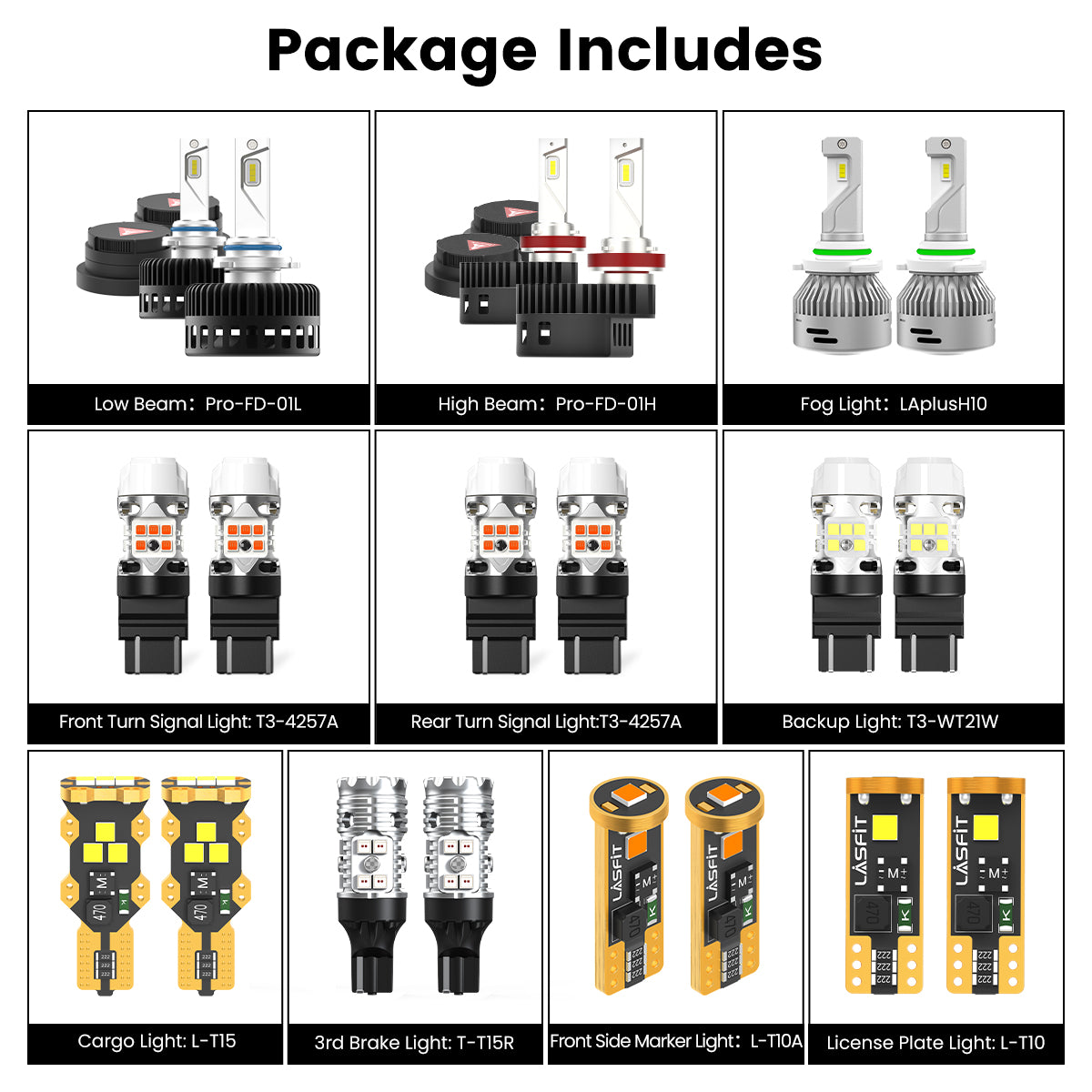 Lasfit combo package led lights for 2021-2023 Ford F-150 XL/STX