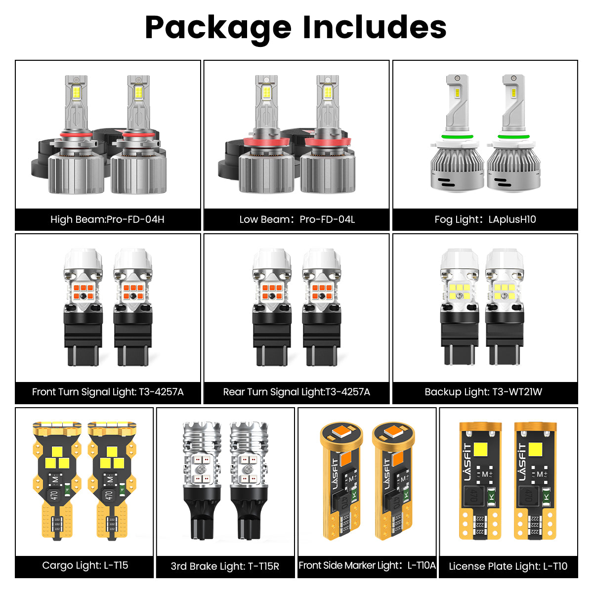 Lasfit combo package led lights for 2021-2023 Ford F-150 XL/STX