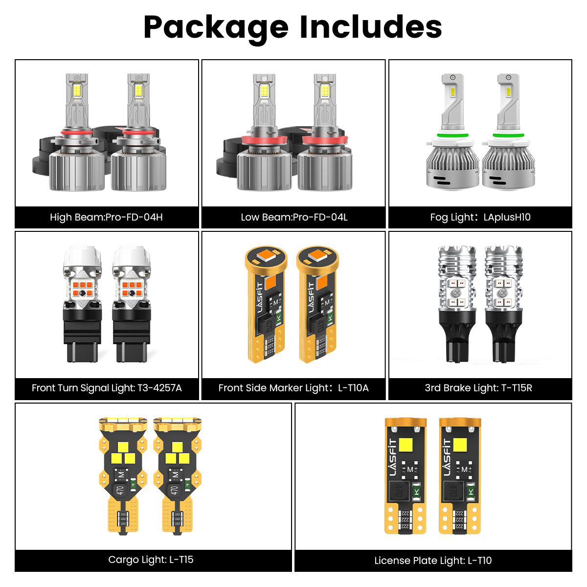 Lasfit combo package led lights for 2021-2023 Ford F-150 XLT