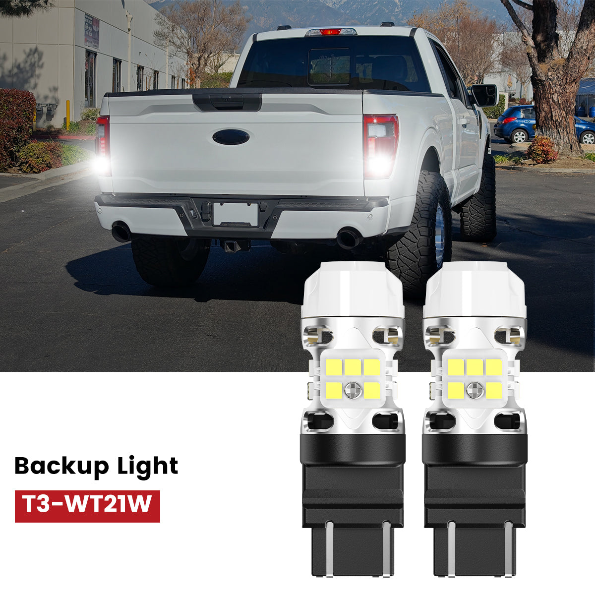 Lasfit T3-WT21W LED bulb Fit for 2021-2023 Ford F-150 backup lights
