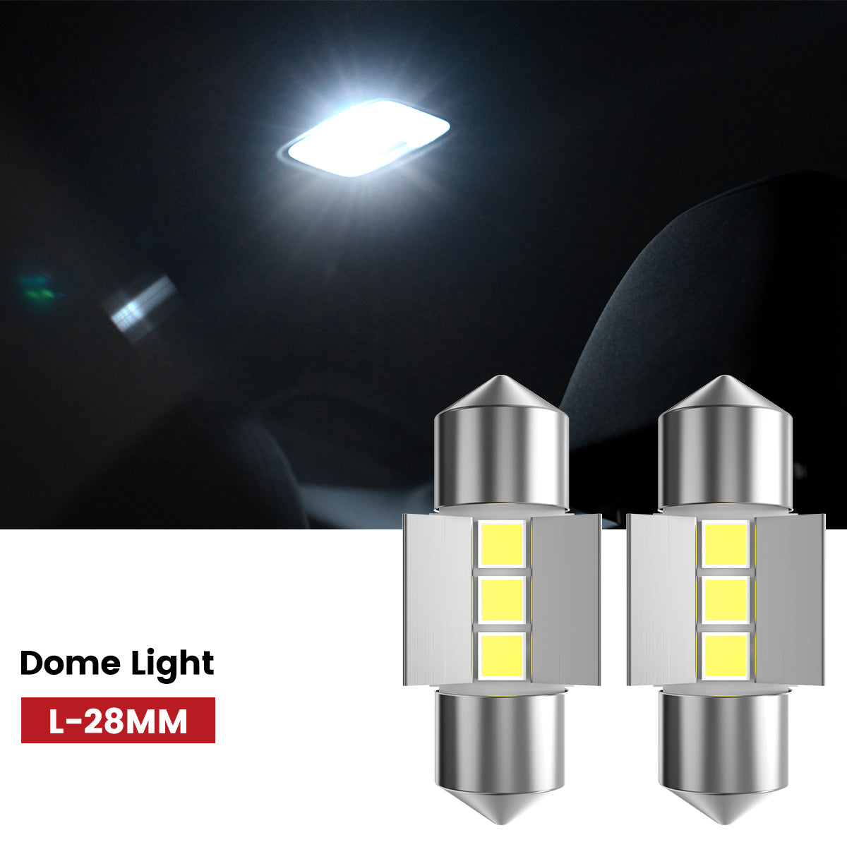 Lasfit 28MM led dome lights fit for 2021-2023 Hyundai Elantra