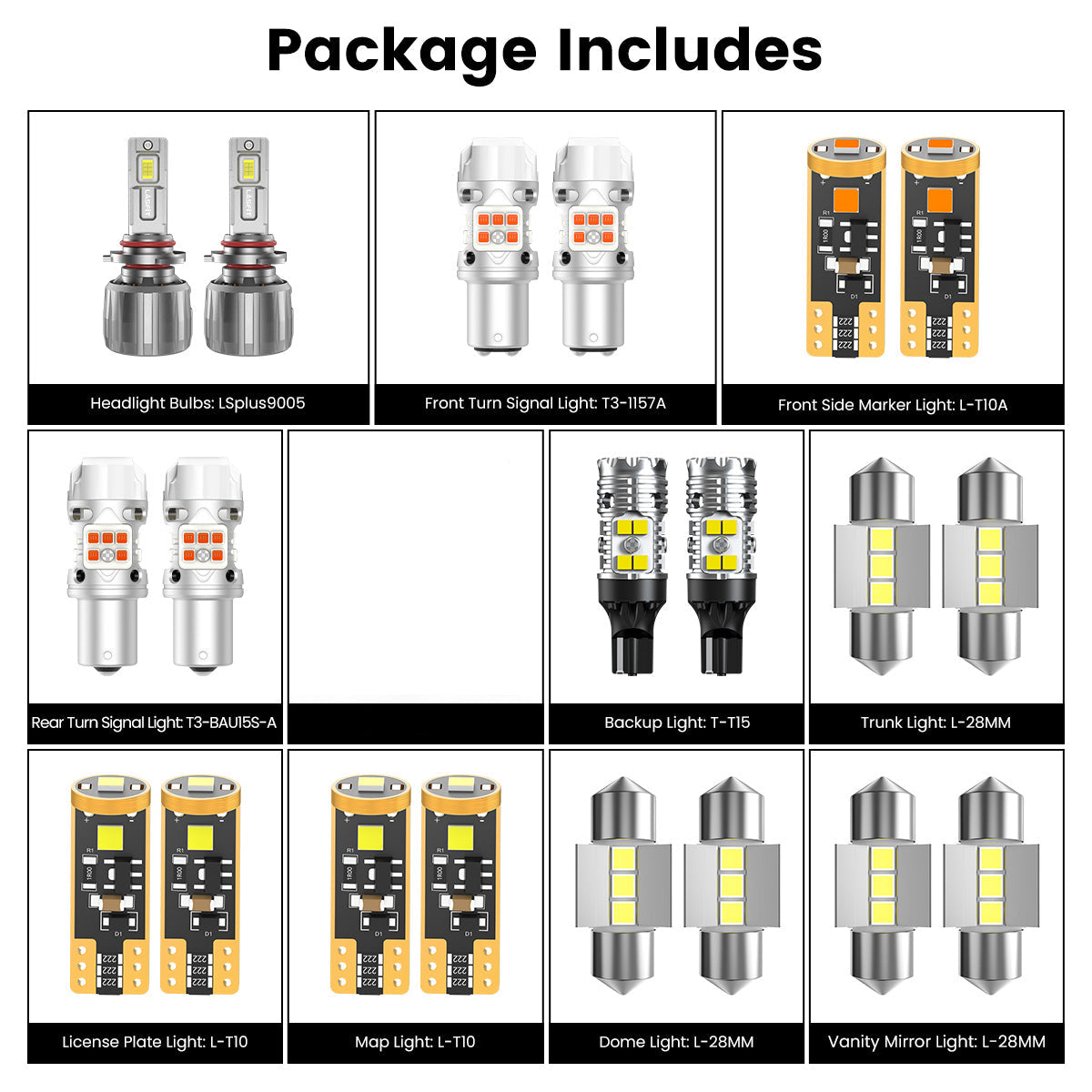 Lasfit combo package led bulbs for 2021-2023 Hyundai Elantra N Line