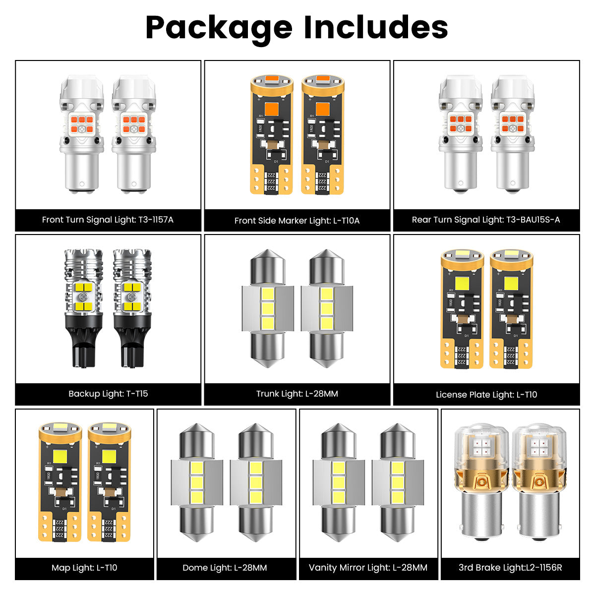 Lasfit combo package led bulbs for 2021-2023 Hyundai Elantra N
