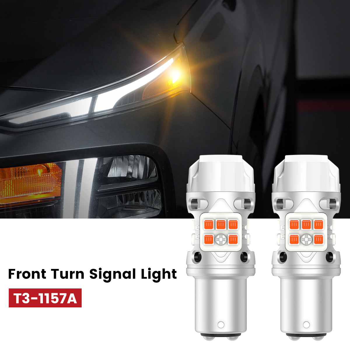 Lasfit 1157 led front turn signal lights fit for 2021-2023 Hyundai Santa Fe