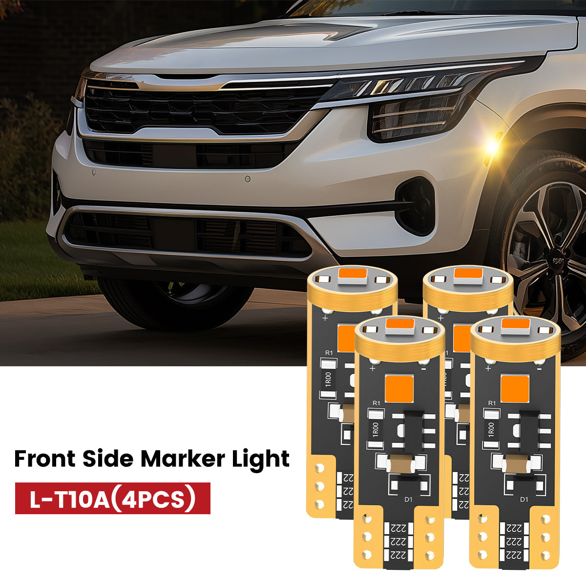Lasfit 168 led front side marker lights fit for 2021-2023 Kia Seltos