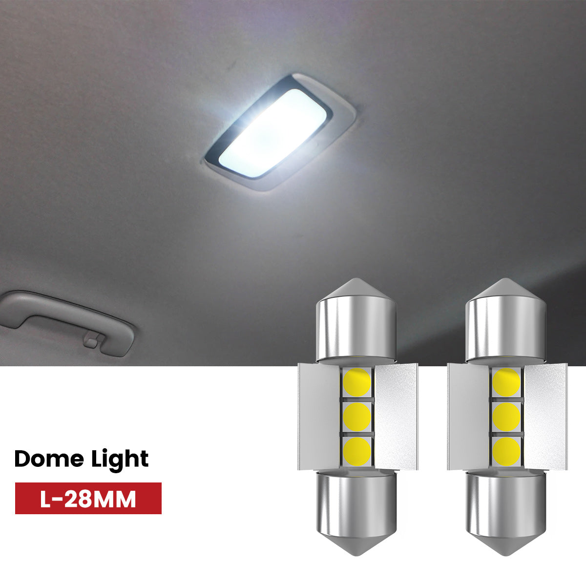 Lasfit 28MM led dome lights fit for 2021-2023 Kia Seltos