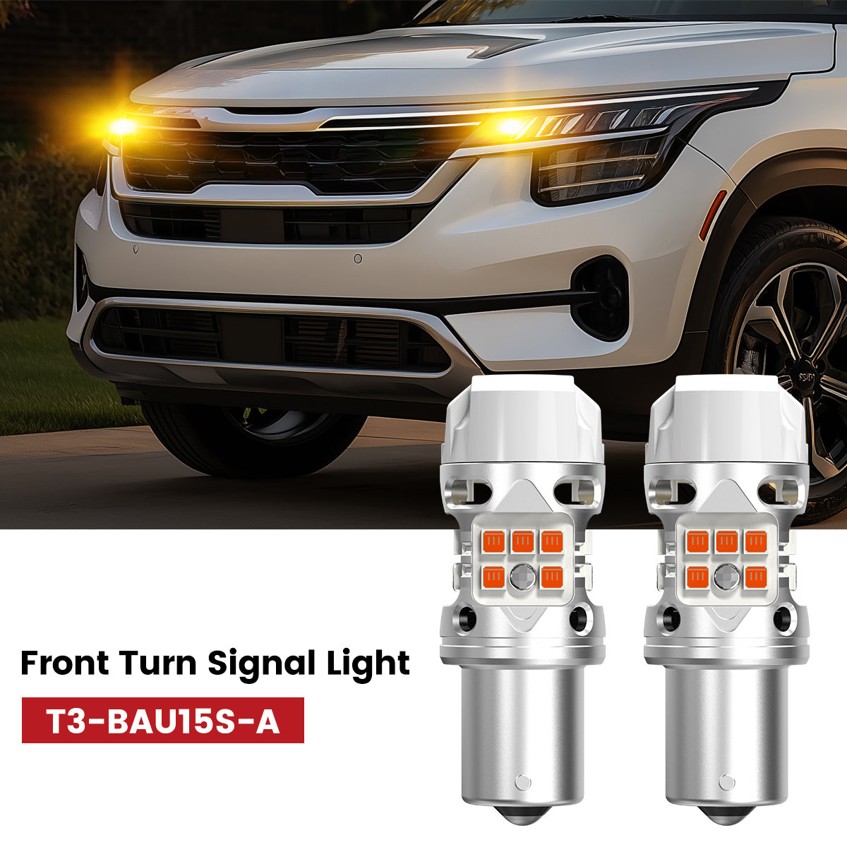 Lasfit py21w led front turn signal lights fit for 2021-2023 Kia Seltos