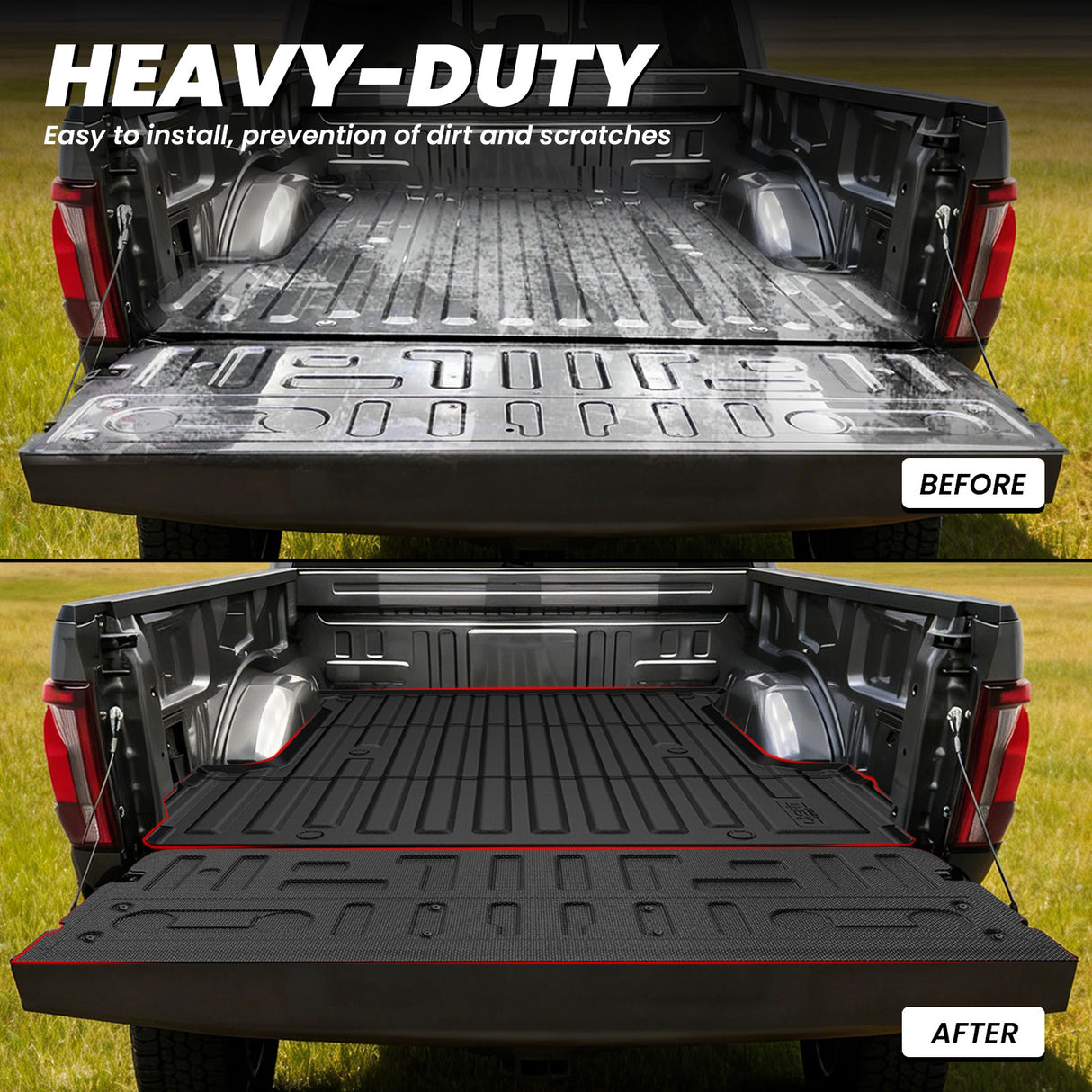 Fit for 2021-2023 Ford F-150 & F-150 Lightning 5.5' Bed & Tailgate (Without Work Surface) Mats Full Protection