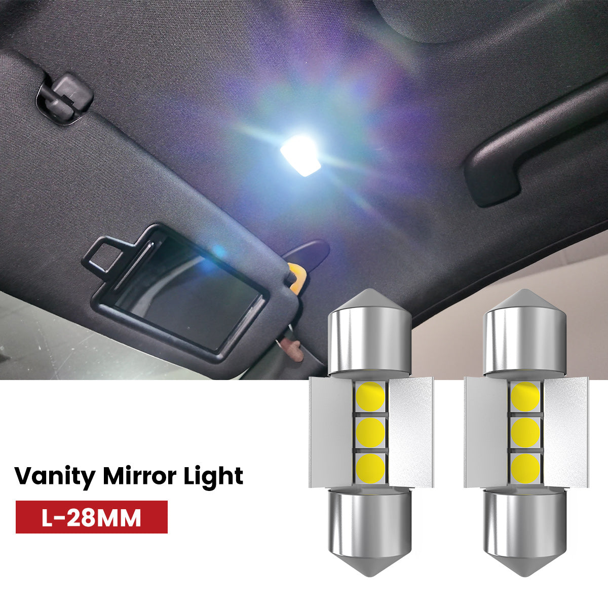 Lasfit 28MM led vanity mirror lights fit for 2021-2024 Kia K5